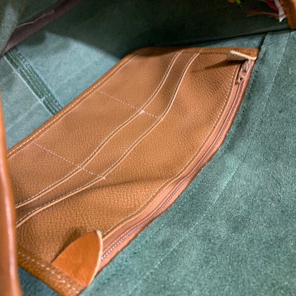 DOONEY & BOURKE Vintage All Weather Leather Green EQUESTRIAN Flap XBody R54 - Picture 12 of 16